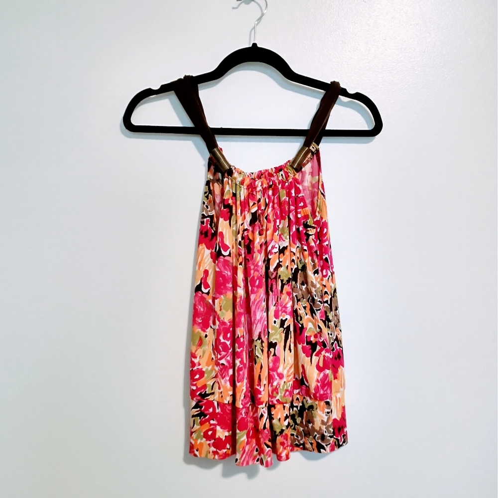 Iz Byer California tropical floral print size medium